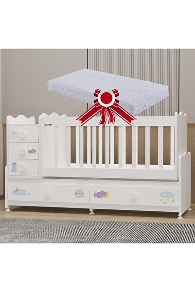 Garaj Home Melina 5 Çekmeceli Büyüyen Beşik ve Yatak - Uykucu