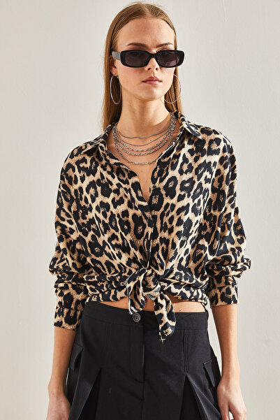 Bianco Lucci Női leopárd mintás ing