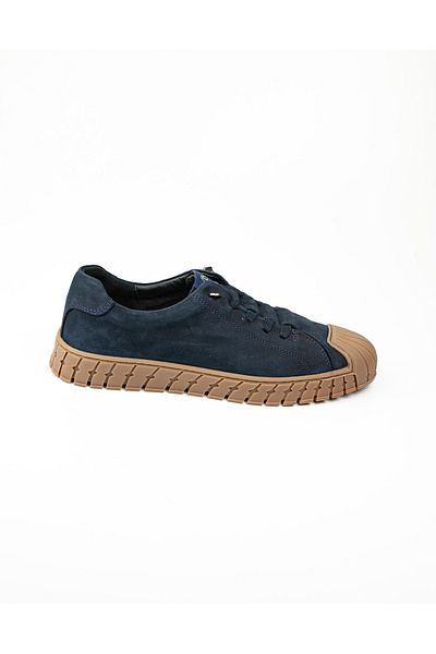 JAMES FRANCO 9870 Navy Blue Nubuck Leather Men's Casual Shoes