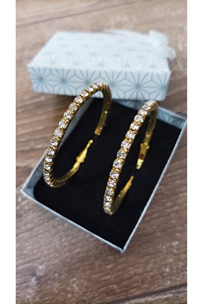 BRC Collection Gold Su Yolu Tam Tur Halka Küpe
