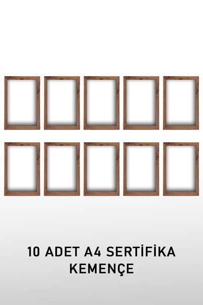 Dekorobi 10 Adet A4 Çerçeve Ahşap Pvcli 21x30 Sertifika Diploma Ve Belge Için Çerçeve