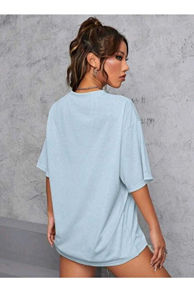 FAVORİST Βαμβακερό μπλουζάκι Come True New York Printed Oversize Sports Crew λαιμόκοψη