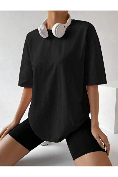 FAVORİST Απλό Unprinted Wear Out Cotton T-SHIRT