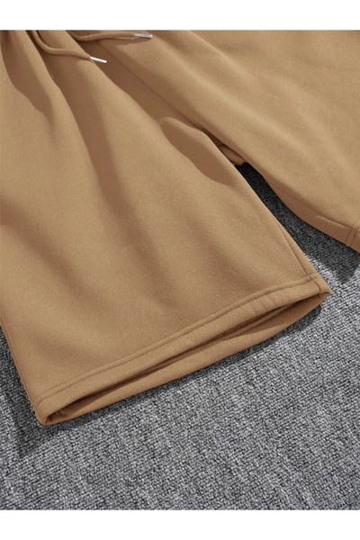 Revasser Unisex Kadın Erkek Düz Renkli Kısa Penye Şort