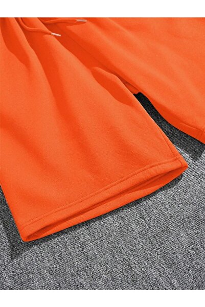 Revasser Unisex Kadın Erkek Düz Renkli Kısa Penye Şort