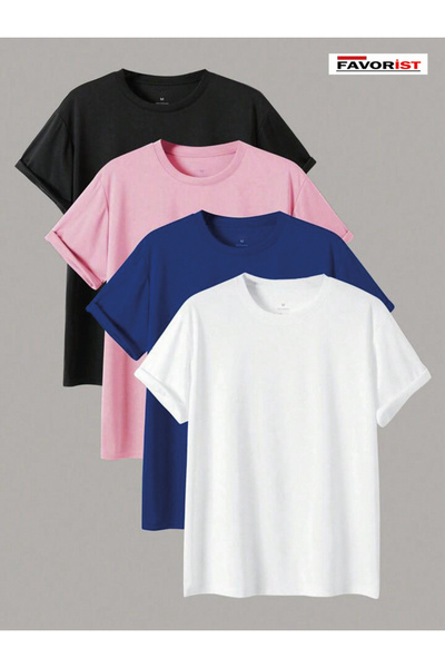 FAVORİST Tricou din bumbac 4 ÎN 1