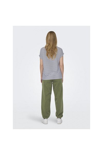 ONLY Γυναικείο μπλουζάκι Onlmoster Stripe S/S O-Neck Top Jrs Noos