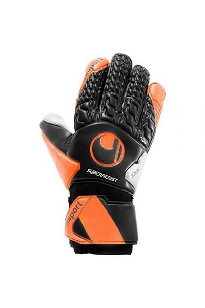 UHLSPORT Super resist hn men with goalkeeper gloves, black/fluo orange101115801