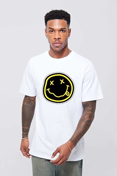 BRAVELY Μπλουζάκι Unisex Emoji Oversize Cotton Crew Neck