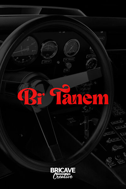 Bricave Bi' tanem Lettering JDM Car-Motorcycle Glass Sticker 19x4,5cm