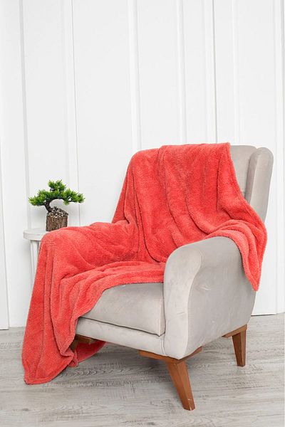 PİJAMOOD Salmon Color Single Soft Wellsoft TV Blanket