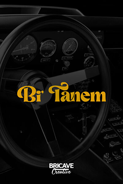 Bricave Bi' tanem Lettering JDM Car-Motorcycle Glass Sticker 19x4,5cm