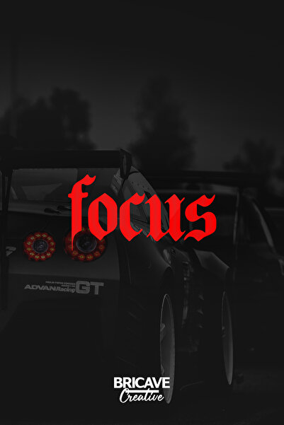 Bricave Focus Focus Lettering JDM Car-Motorcycle Glass Sticker 11x5,7cm