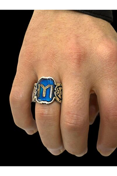 Bin Hediye ERKEK YÜZÜK KAYI BOYU VE SELÇUKLU KARTALI FİGÜRLÜ 925 AYAR GÜMÜŞ Y...