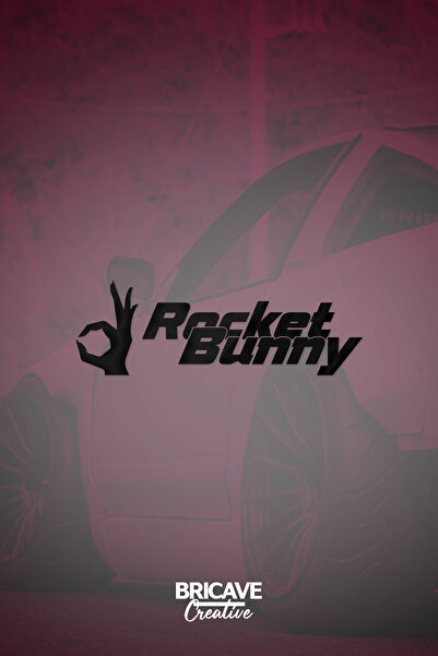 Bricave Rocket Bunny JDM Car-Motorcycle Windshield Sticker 24x8cm