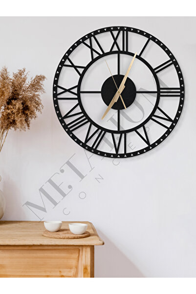 Metalium Concept ساعة حائط معدنية مزخرفة بأرقام رومانية 45x45 سم [1134045x45]