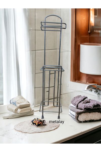 METALAY حامل ورق المرحاض القائم على الحمام من METALAYWc مع حامل ورق المرحاض الاحتياطي حامل ورق الكروم للمرحاض