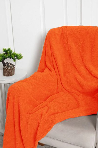 PİJAMOOD Single Orange Soft TV Blanket