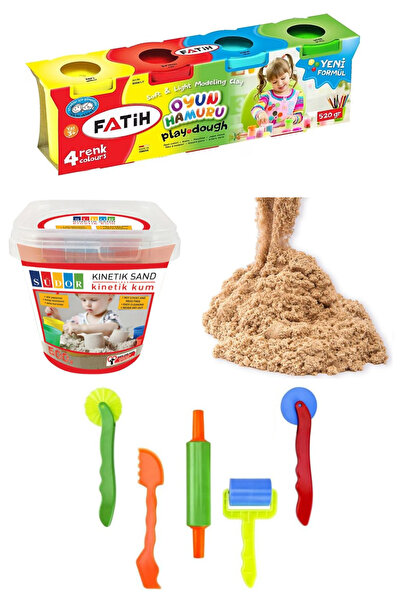 GLANCE Fatih Oyun Hamuru 4 Renk 520 Gr Südor Oyun Hamuru Kalıbı Naturel Kinet...