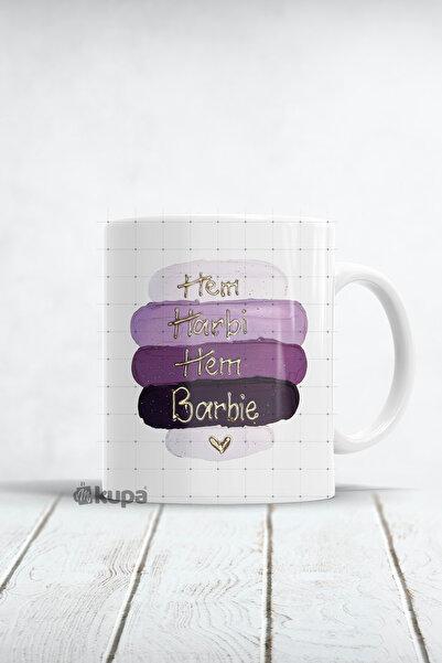 WixelArt Hem Harbi Hem Barbie Mood Kupa Bardak