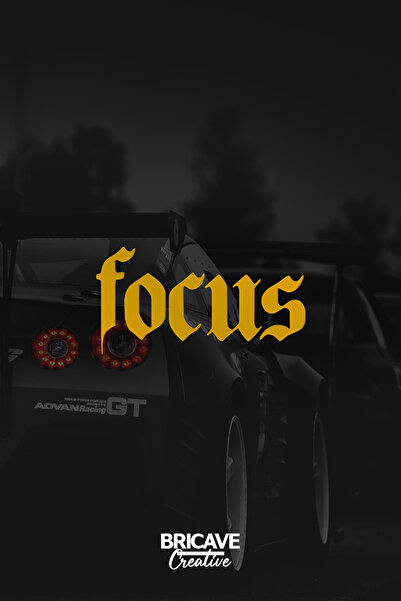 Bricave Focus Focus Lettering JDM Car-Motorcycle Glass Sticker 11x5,7cm