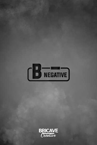Bricave B - ملصق زجاجي لمجموعة الدم السلبية للسيارة والدراجة النارية 11.5 × 5 سم