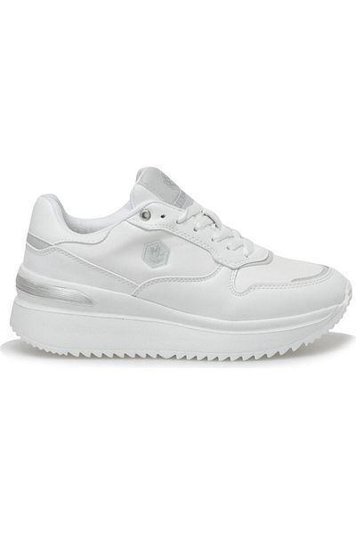 lumberjack Pantofort de damă Rıta Pu 3fx Wedge Sole Comfort Casual alb