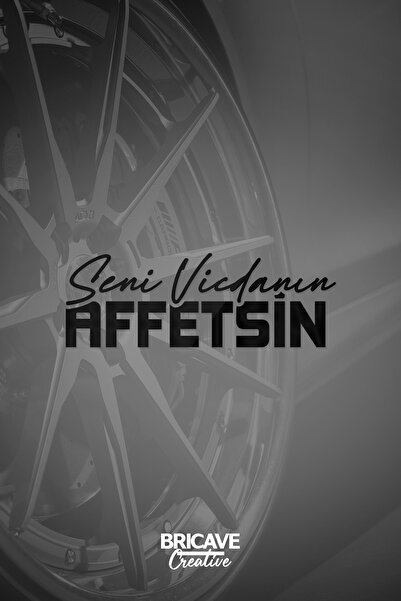 Bricave Seni Vicdanın Affetsin Yazı JDM Araba-Motosiklet Cam Etiket Sticker 2...