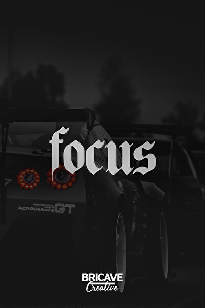 Bricave Focus Focus Lettering JDM Car-Motorcycle Glass Sticker 11x5,7cm