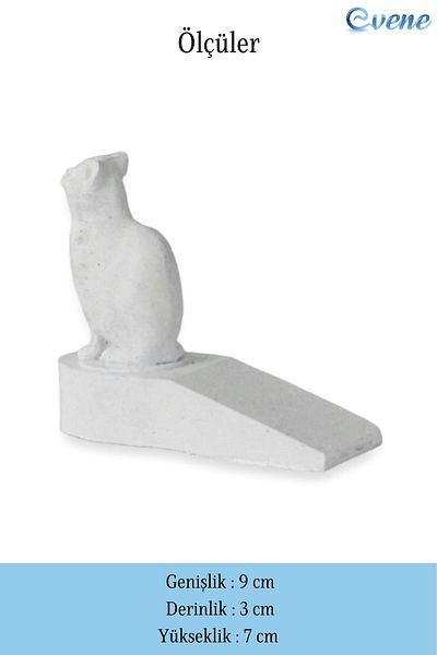 Evene White Decorative Door Stopper - 4 Pieces Model 2, Stopper Door Holder