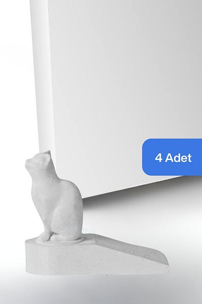 Evene White Decorative Door Stopper - 4 Pieces Model 2, Stopper Door Holder