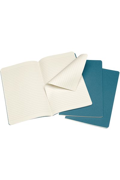 Moleskine Cahier Large 3-Piece Lined Journal Notebook, 13x21cm