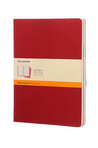 Moleskine Cahier XL 3-Piece Lined Notebook, 19x25cm