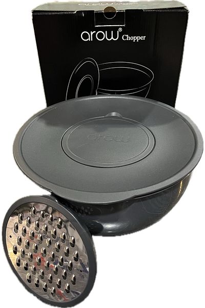 AROW Chopper Smart Mixing & Storage Container with Grater Acrylic 4.6 Lt 25 Cm Gray