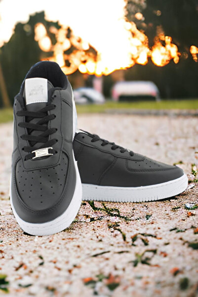 YAKAMEL PANTOF DE SPORT UNISEX NEGRU-ALB AIR SNEAKER ZILNIC FORCE