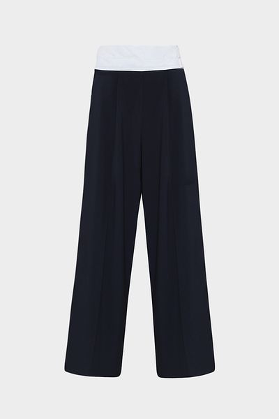 Açelya Okcu High Waist Corsage Detailed Palazzo Women's Trousers