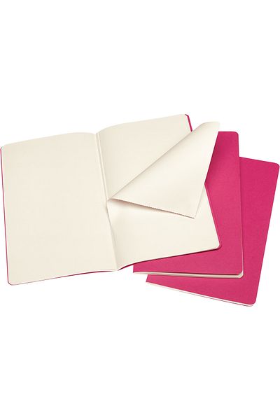 Moleskine Cahier Large 3-Piece Unlined Notepad, 13x21cm