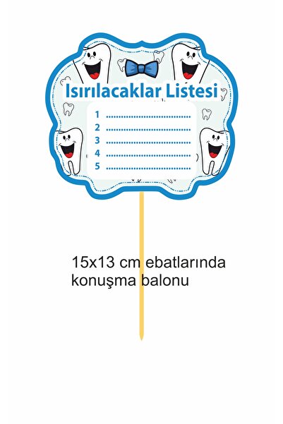 Atölye7Tasarım Diş Buğdayı Mavi 15 x 13 cm Boyutunda Uzun Küdanlı 3 adet Eğle...