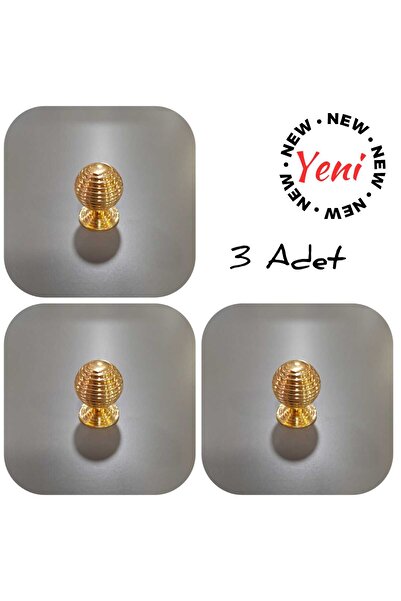 ARON (3 ADET) LÜX SATÜRN DÜĞME KULP KOMİDİN KONSOL ŞİFONYER ÇEKMECE KAPAK TV ÜNİTE KULPU