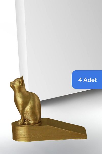 Evene Gold Color Decorative Door Stopper - 4 Pieces Model 2