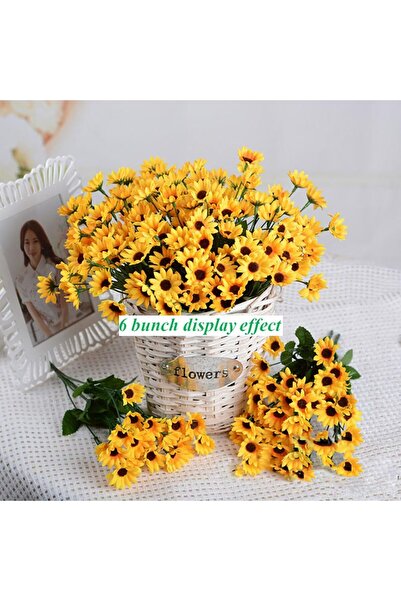 MD Aspiz Flowers 2 Adet Yapay Ayçiçeği Bitki Demeti .. Saksısız Sarmaşık Ayçi...