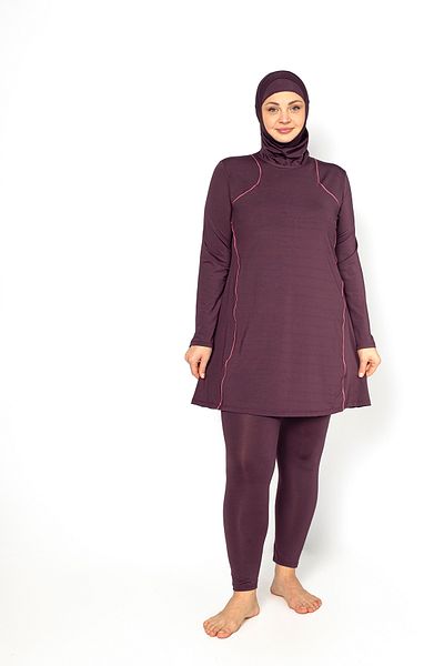 SEBOTEKS Costum de baie cu hijab, acoperit complet, mărime mare, 5406