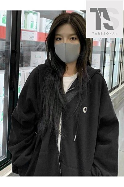 Adrift C Harfli Sweatshirt Fermuarlı Hırka