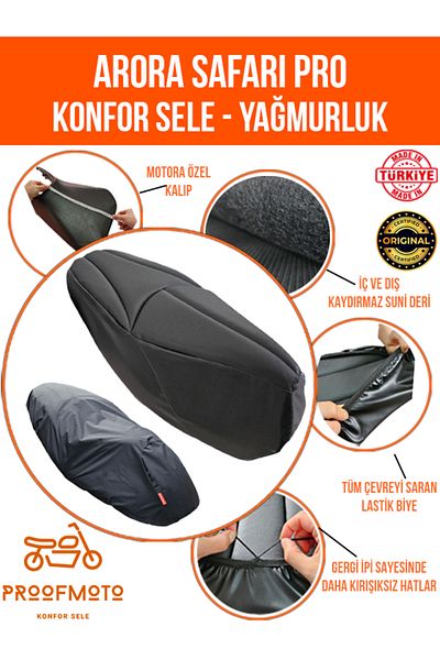 PROOFMOTO سرج Arora Safarı Pro المريح وغطاء معطف واق من المطر