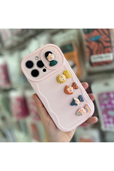 FİŞNEİLETİŞİM Iphone 14 Promax Uyumlu Karikatür Detaylı 3d Pudra Kılıf
