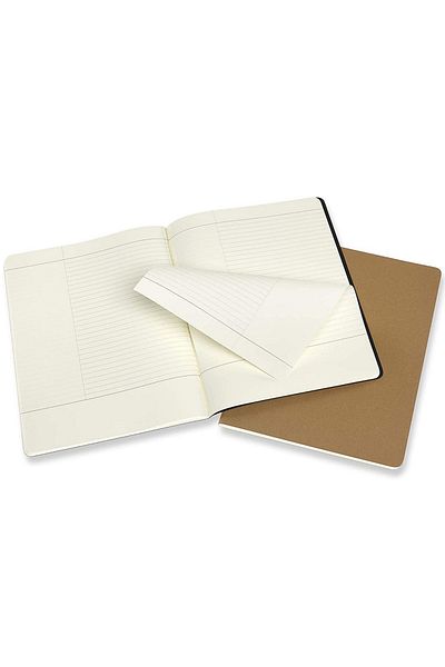 Moleskine Subject Cahier XL 2-Piece Lined Section Notebook, 19x25cm