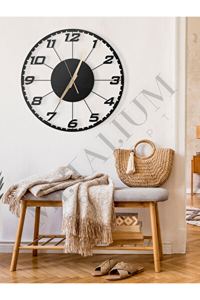 Metalium Concept Dekoratif Türkçe Rakamlı Metal Duvar Saati 60x60cm [2259-60x60]