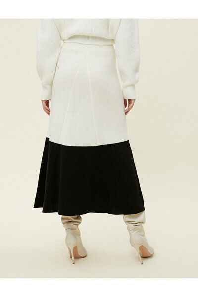 Koton Színes blokkolt kötött szoknya