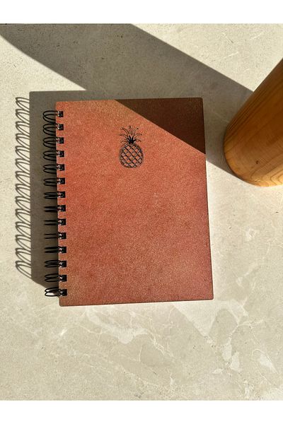 esamore concept Custom Your Name Wooden Covered Agenda Notebook Diary, Spiral Wooden Covered Notebook, Memory Book