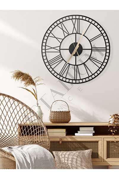Metalium Concept Dekoratif Roma Rakamlı Metal Duvar Saati 45x45cm [1182-45x45]